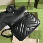 Gucci GG Marmont Chain Belt Bag Black Leather - Image 5