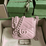 Gucci GG Marmont Belt Bag Pink Matelassé Leather - Image 7