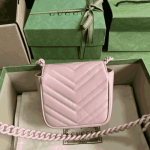 Gucci GG Marmont Belt Bag Pink Matelassé Leather - Image 8