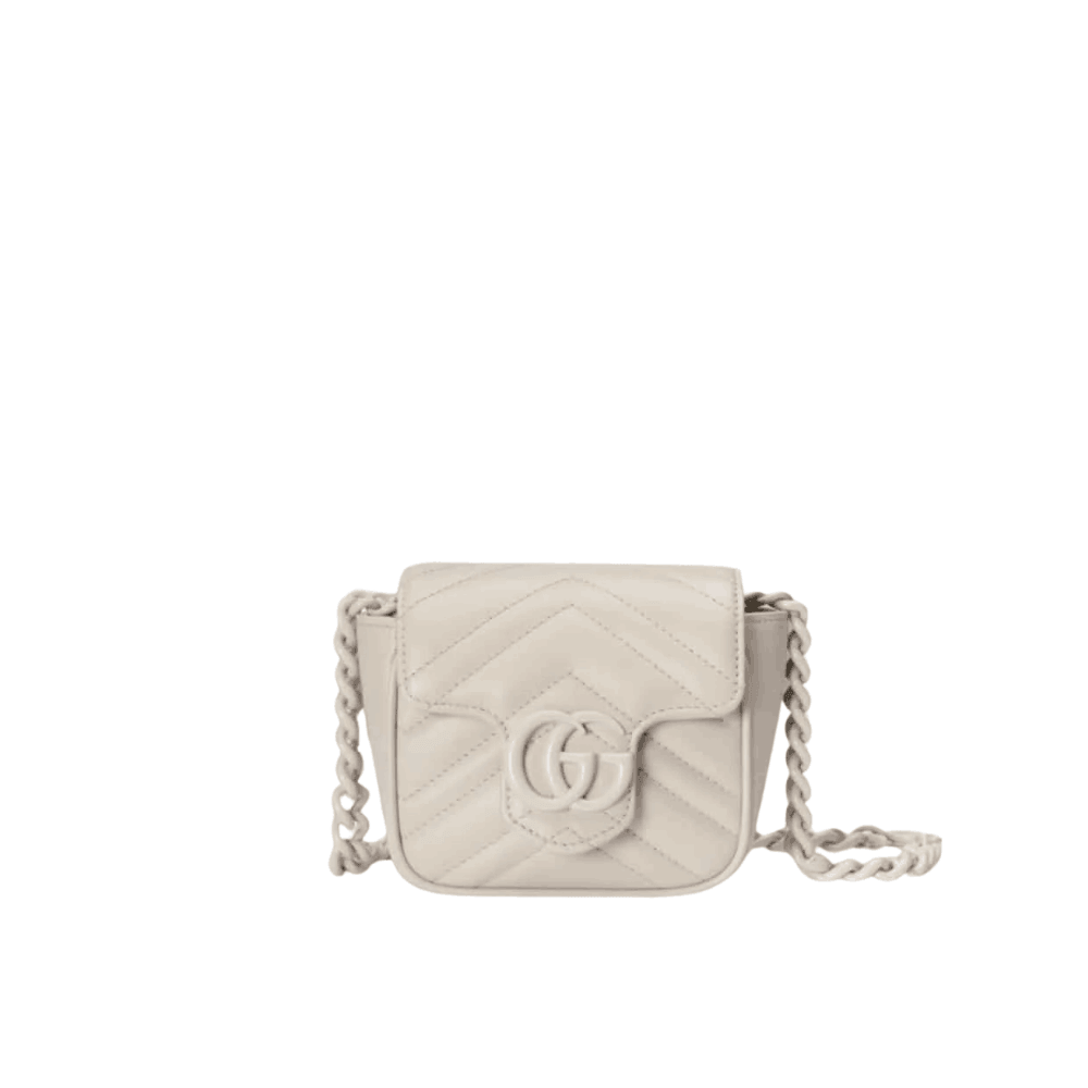 Gucci GG Marmont Belt Bag White Leather Gucci GG Marmont Belt Bag White Leather - Image 1