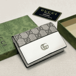 Gucci GG Marmont Bi-Colour Card Case Wallet Beige & Ebony - Image 2