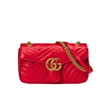 Gucci GG Marmont Matelassé Medium Shoulder Bag Red