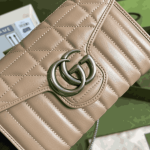 Gucci GG Marmont Mini Matelassé Shoulder Bag Beige - Image 2