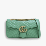 Gucci GG Marmont Matelassé Shoulder Bag Green Leather