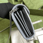 Gucci GG Marmont Mini Matelassé Shoulder Bag Grey - Image 2