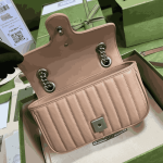 Gucci GG Marmont Mini Shoulder Bag Beige Matelassé Leather - Image 2