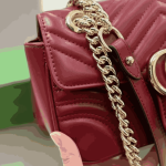 Gucci GG Marmont Mini Shoulder Bag Rosso Ancora Red - Image 2