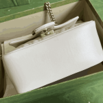 Gucci GG Marmont Mini Square Shoulder Bag White Leather - Image 2