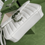Gucci GG Marmont Mini Shoulder Bag White Matelassé Leather 23cm - Image 4