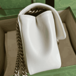 Gucci GG Marmont Mini Square Shoulder Bag White Leather - Image 6