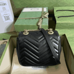 Gucci GG Marmont Mini Square Shoulder Bag Black Leather - Image 3