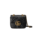 Gucci GG Marmont Mini Square Shoulder Bag Black Leather