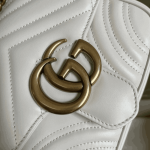Gucci GG Marmont Mini Square Shoulder Bag White Leather - Image 7