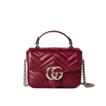 Gucci GG Marmont Mini Top Handle Bag Rosso Ancora Red
