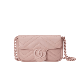 Gucci GG Marmont Monochrome Chain Belt Bag Pink Leather