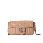Gucci GG Marmont Shoulder Bag Beige Leather
