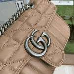 Gucci GG Marmont Mini Shoulder Bag Beige Matelassé Leather - Image 7
