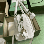 Gucci GG Marmont Small Top Handle Bag White Leather - Image 3