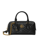 Gucci GG Marmont Small Top Handle Bag Black Leather