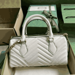 Gucci GG Marmont Small Top Handle Bag White Leather - Image 5