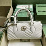 Gucci GG Marmont Small Top Handle Bag White Leather - Image 6