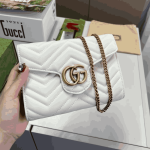 Gucci GG Marmont Wallet on Chain White Matelassé Leather - Image 2