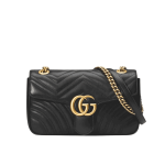 Gucci GG Marmont Matelassé Medium Shoulder Bag Black