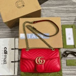 Gucci GG Marmont Matelassé Medium Shoulder Bag Red - Image 9