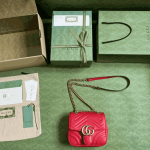 Gucci GG Marmont Mini Bag Red Leather - Image 7