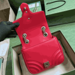 Gucci GG Marmont Mini Bag Red Leather - Image 6
