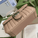 Gucci GG Marmont Mini Shoulder Bag Beige Matelassé Leather - Image 9