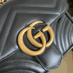 Gucci GG Marmont Mini Square Shoulder Bag Black Leather - Image 6