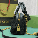 Gucci GG Marmont Small Top Handle Bag Black Leather - Image 8