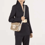 Gucci Horsebit 1955 Shoulder Bag Beige White GG Canvas - Image 2