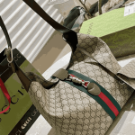 Gucci Jackie Medium Shoulder Bag Beige GG Supreme - Image 2