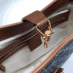 Gucci Jackie 1961 Small Shoulder Bag Blue Denim Brown Leather - Image 8