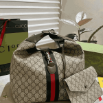 Gucci Jackie Medium Shoulder Bag Beige GG Supreme - Image 5