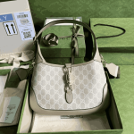 Gucci Jackie 1961 Small Shoulder Bag Blue Leather - Image 9