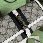 Gucci Jackie Chain Wallet Beige GG Supreme Canvas - Image 8