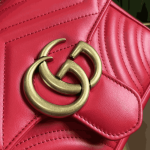 Gucci GG Marmont Mini Bag Red Leather - Image 9