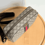 Gucci Ophidia Medium Crossbody Bag Beige and Dark Brown - Image 2