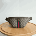 Gucci Ophidia Small Belt Bag Beige and Dark Brown - Image 4