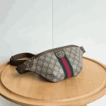 Gucci Ophidia Small Belt Bag Beige and Dark Brown - Image 2