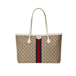 Gucci Ophidia Canvas Medium Shopper Tote Bag – White Trim