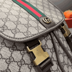 Gucci Ophidia Large Backpack Beige and Dark Brown - Image 8