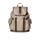 Gucci Ophidia Large Backpack Beige and Dark Brown