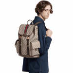 Gucci Ophidia Large Backpack Beige and Dark Brown - Image 9