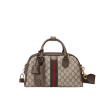 Gucci Ophidia Medium Brown GG Canvas Top Handle Shoulder Bag