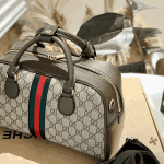 Gucci Ophidia Medium Brown GG Canvas Top Handle Shoulder Bag - Image 5