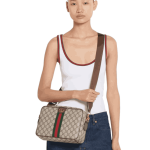Gucci Ophidia Medium Crossbody Bag Beige and Dark Brown - Image 7
